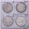 Image 1 : Estate Lot of 4x 1923-1926 US American Peace Dollars. The verities you will receive are: 2x 1923(D),