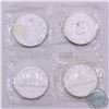 Image 1 : Lot of 4x 1963-1966 Canadian Silver Dollars Sealed in Original Pliofilm. The dates included in this 