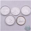 Image 1 : Lot of 5x 1974-1981 Canadian Commemorative Silver Dollars. The dates you will receive are: 1974, 197