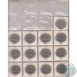 Mixed lot of Canada 50cts and Dollars. You will receive 11x50ct, 53x$1.