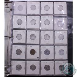 Estate lot of Canadian 5ct and 1ct's 1922 to 1955. 36pcs.