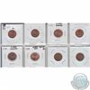 Image 1 : 8 x Errors and Varieties on Canada 1-cents.  As indicated on holders, please view picture. 8pcs