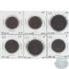 Image 1 : Mixed lot of bank tokens. Oldest date 1837. As per holders grades are VG to VF. 6pcs