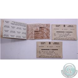 Dominion of Canada Ration Book 1.  There are 3 books and all have stamps left in them. 3pcs