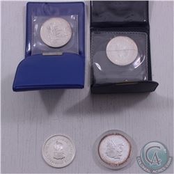 Silver Oktoberfest tokens, 1974, 1975, 1979 & 1981.  4pcs.
