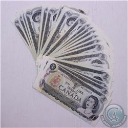 Group lot of 37 x 1973 $1.00 notes with 37 different prefix's all in UNC Condition.