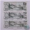Image 1 : Complete signature type set of the 1979 $20.00 note in average circulated condition.  You will recei