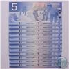 Image 1 : 12 x 2002 $5.00 notes with consecutive serial numbers in UNC Condition.