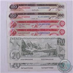6 banknotes from the multicoloured series in average circulated condition.  $340 Face value