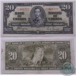 1937 $20.00 note with Coyne-Towers signatures.