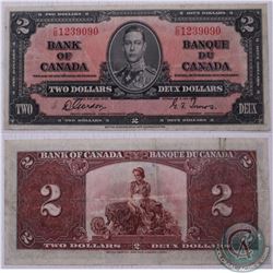 1937 $2.00 note with Gordon-Towers signatures.