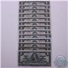 Image 1 : 13 x 1937 $1.00 notes with 13 different prefix's ranging in condition from F to VF-EF