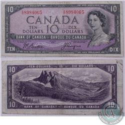 1954 Devil's Face $10.00 note with Beattie-Coyne signatures