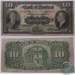 1938 $10.00 note from the Bank of Montreal