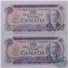 Image 1 : Pair of replacement notes from the 1971 $10.00 series