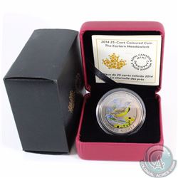 2014 Canada 25-Cent Coloured Eastern Meadowlark issued by the Royal Canadian Mint.