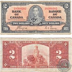 1937 $2.00 note with Coyne-Towers signatures