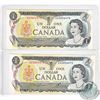 Image 1 : Pair of 1973 $1.00 notes with consecutive serial numbers both in UNC Condition.