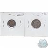 Image 2 : United States 1836 Dime F-VF, 1848-O Half Dime VF-EF (both coins have problems). 2pcs