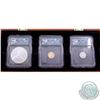 Image 2 : United States 2007 TRI-METAL SET ICG MS70 FIRST STRIKE GOLD, PLATINUM & SILVER #088 Of 599. Set incl