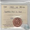 Image 1 : 1-cent 1965 Large Beads Pointed 5 (Variety 4) ICCS Certified MS-66 RED. Tied for the Finest Known