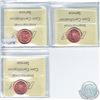 Image 2 : 1-cent 2009 Magnetic,2009 Non Magnetic and 2010 Non Magnetic ICCS Certified MS-67; Red. All three co