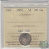 Image 1 : 5-cent 1902 ICCS Certified MS-64