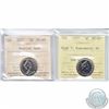 Image 1 : 5-cent 1977 High 7 ICCS MS-65; NBU & 1977 Double Date ICCS Certified PL-65 (2pcs)