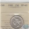 Image 1 : 25-cent 1900 ICCS Certified EF-40. A nice mid grade last Victorian Issue. Coin shows better than gra