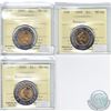 Image 1 : Two Dollar 1997, 1999 Nunavut and 2000 Knowledge ICCS Certified MS-66 (3pcs)