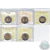 Image 1 : Two Dollar 1999 Nunavut, 2000 Knowledge, 2005, 2006 & 2007 ICCS Certified MS-66. 2007 Tied for Fines