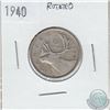 Image 1 : Rotated Die 25-cent 1940 Canada (rotated 45 degrees)