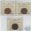 Image 1 : Token; Lot of 3x ICCS Certified Blacksmith tokens. The lot includes: Breton 997; Lees 37 token ICCS 