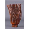 Image 2 : Chinese Horn Carved Libation Cup Chilong Design