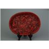 Image 1 : Chinese Cinnabar Lacquer Carved Grape Plate