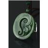 Image 1 : Canadian B.C. Grade A Green Jade Pebble Pendant