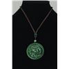Image 3 : Canadian B.C. Grade A Green Jade Coin Pendant