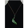 Image 2 : Canadian B.C. Grade A Green Jade Gold Fish Pendant