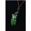 Image 3 : Canadian B.C. Grade A Green Jade Gold Fish Pendant