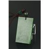 Image 3 : Canadian B.C. Grade A Green Jade Plaque Pendant