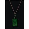 Image 4 : Canadian B.C. Grade A Green Jade Plaque Pendant