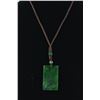 Image 5 : Canadian B.C. Grade A Green Jade Plaque Pendant