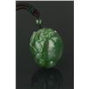 Image 1 : Canadian B.C. Grade A Green Jade Bat Pendant