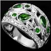 Image 1 : Natural Green Chrome Diopside Ring