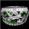 Image 2 : Natural Green Chrome Diopside Ring