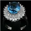 Image 2 : Stunning London Blue Topaz & Sapphire Ring