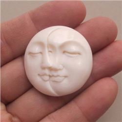 Hand Carved Sun & Moon Pendant