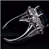 Image 3 : Stunning London Blue Topaz 6.80 Cts & Sapphire Ring