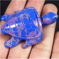 Hand Carved Natural Turquoise Gem Sea Turtle