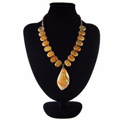 Natural Multi-Color Picasso Diamond Polished Necklace